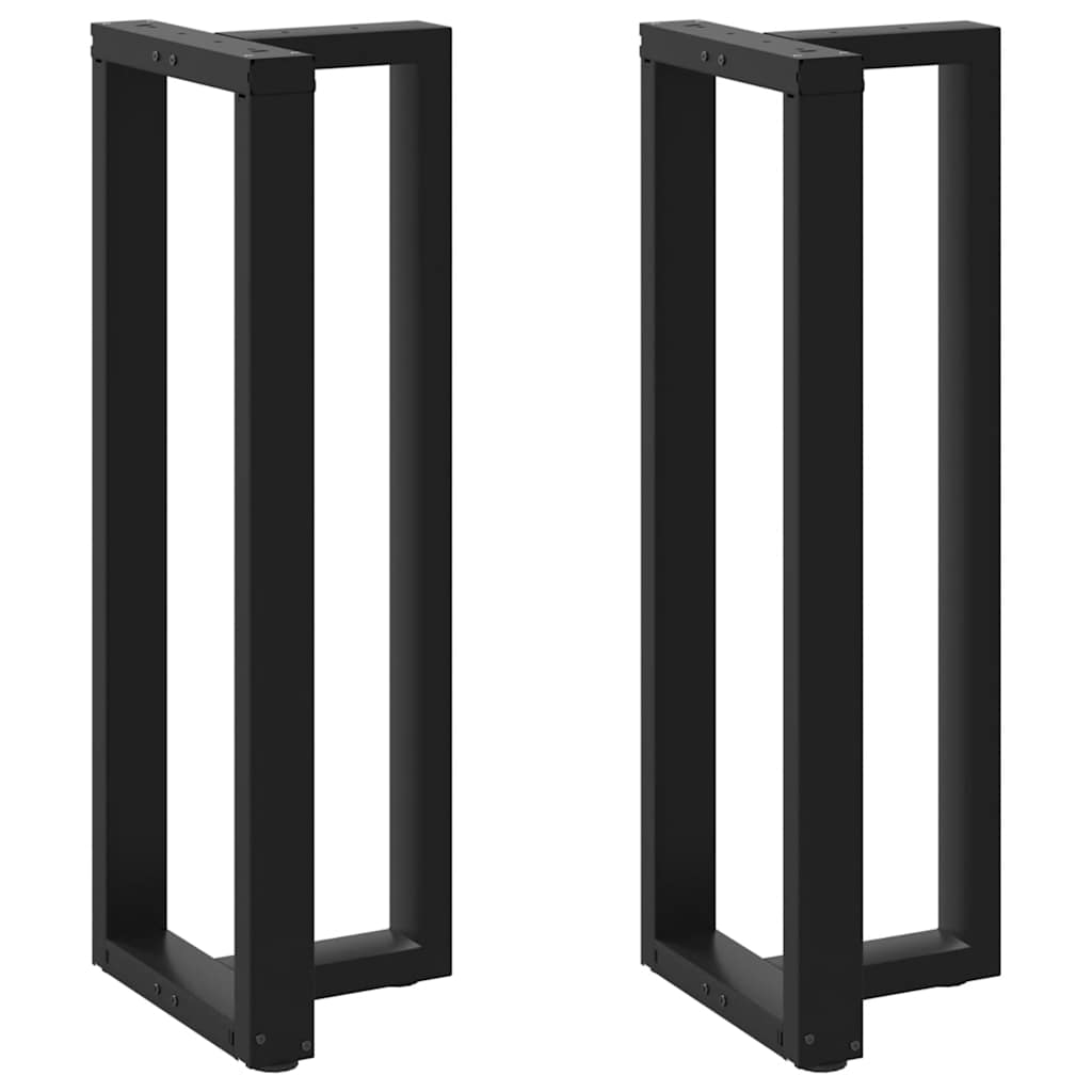 Bar Table Legs T-Shapedâ 2 Pcs Black 40X35X(110-111) Cm Steel