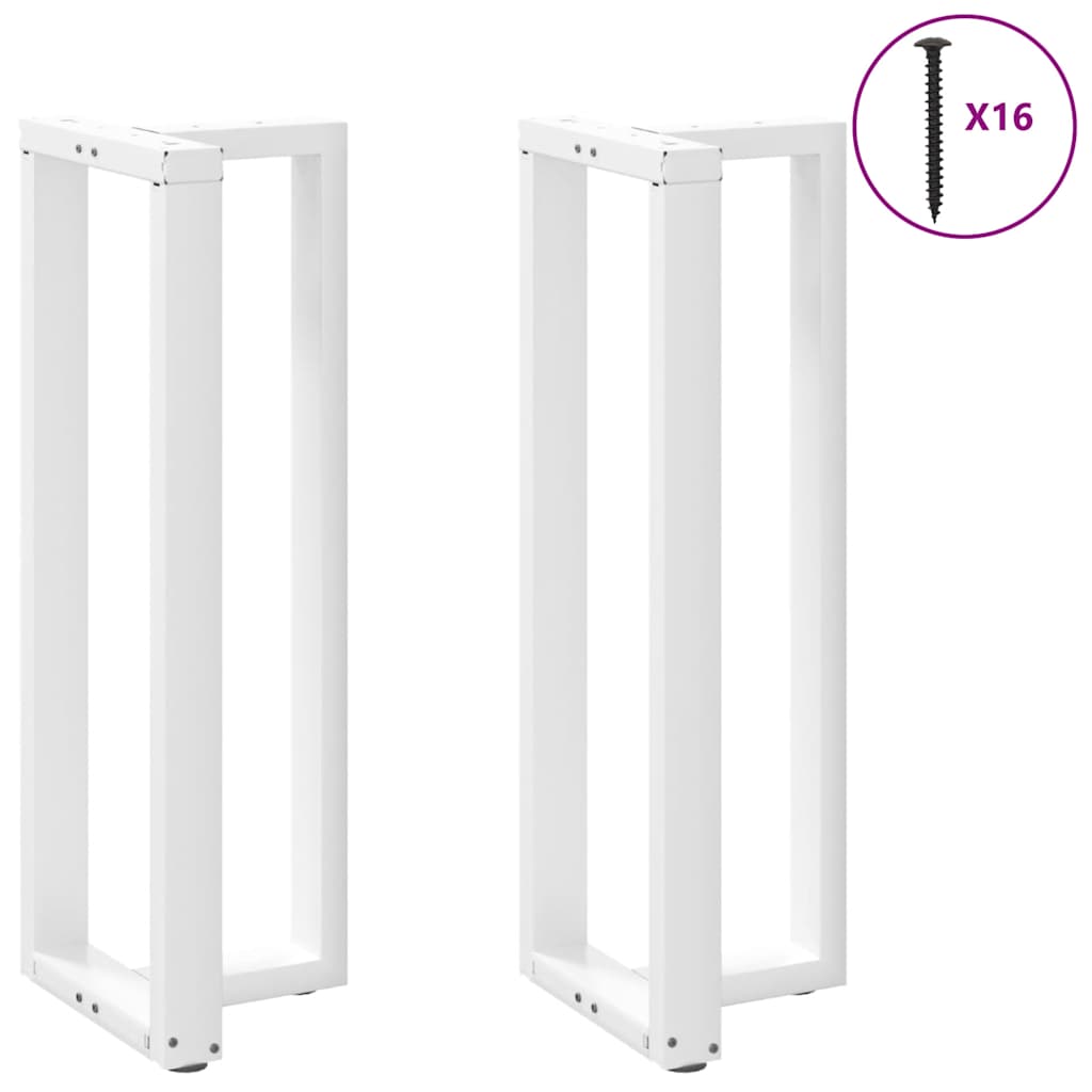 Bar Table Legs T-Shapedâ 2 Pcs White 40X35X(110-111) Cm Steel