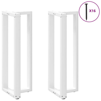 Bar Table Legs T-Shapedâ 2 Pcs White 40X35X(110-111) Cm Steel