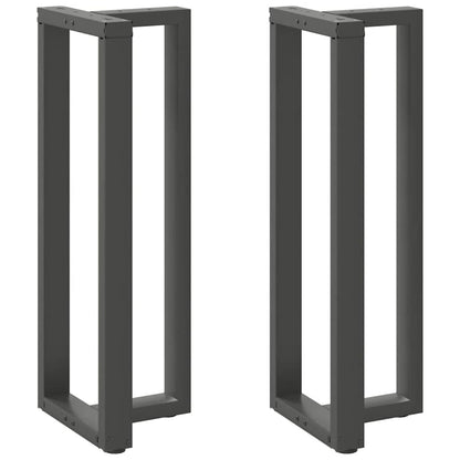 Bar Table Legs T-Shapedâ 2 Pcs Anthracite 40X35X(110-111) Cm Steel