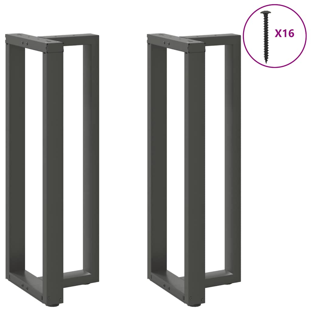 Bar Table Legs T-Shapedâ 2 Pcs Anthracite 40X35X(110-111) Cm Steel