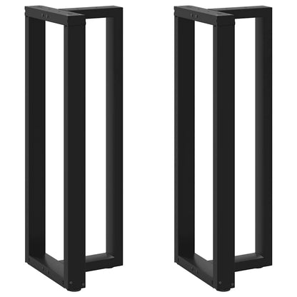 Bar Table Legs T-Shapedâ 2 Pcs Black 50X35X(110-111) Cm Steel