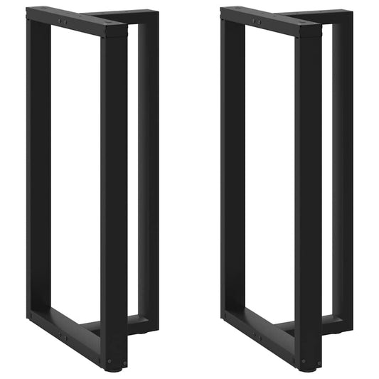 Bar Table Legs T-Shapedâ 2 Pcs Black 60X35X(110-111) Cm Steel