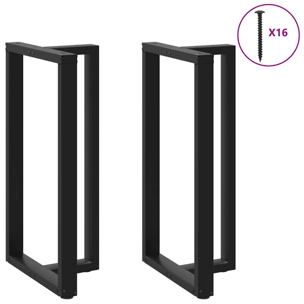 Bar Table Legs T-Shapedâ 2 Pcs Black 60X35X(110-111) Cm Steel