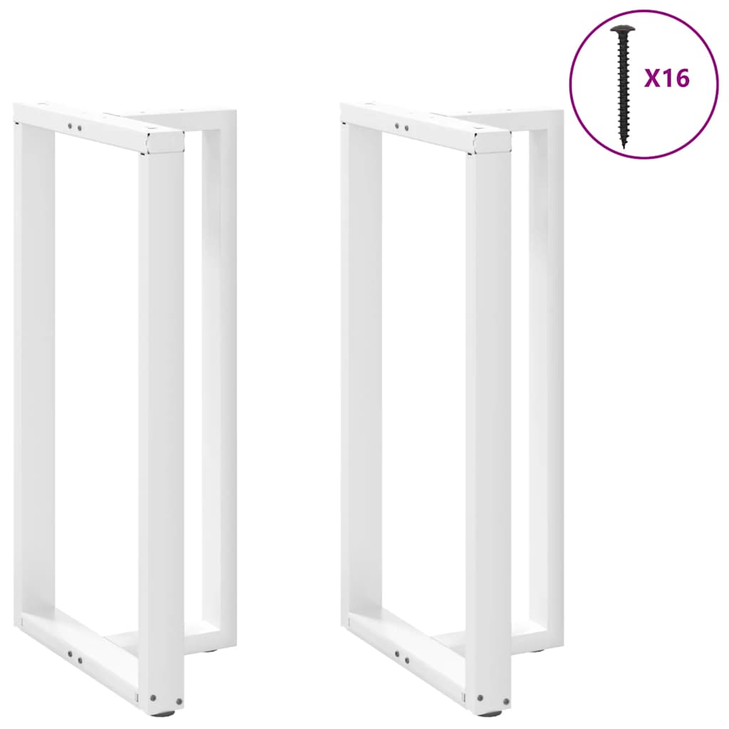 Bar Table Legs T-Shapedâ 2 Pcs White 60X35X(110-111) Cm Steel