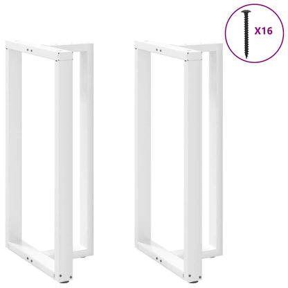 Bar Table Legs T-Shapedâ 2 Pcs White 60X35X(110-111) Cm Steel