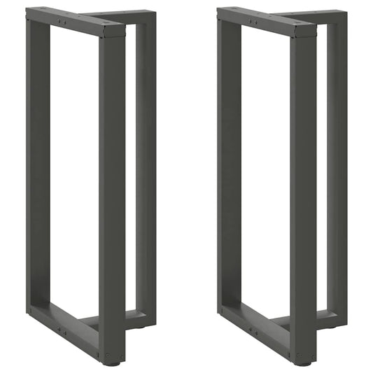 Bar Table Legs T-Shapedâ 2 Pcs Anthracite 60X35X(110-111) Cm Steel