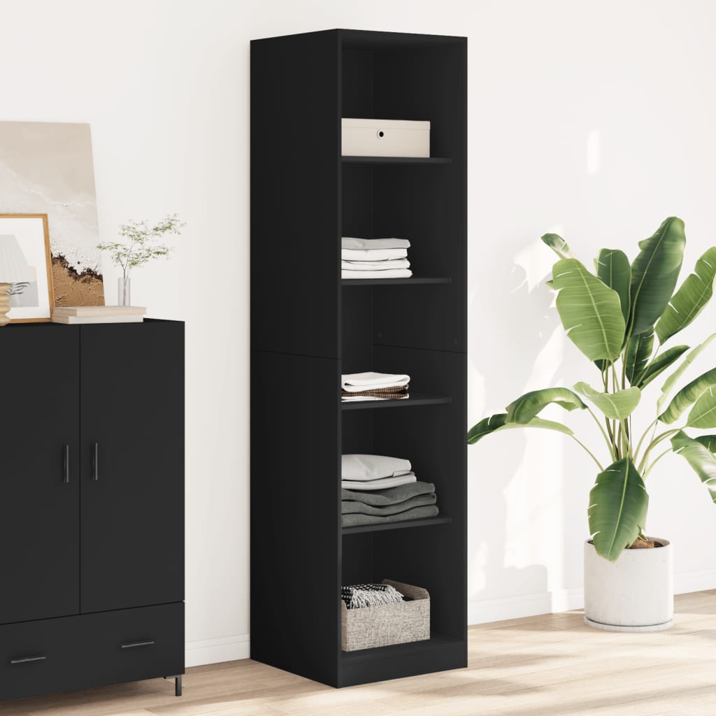 Wardrobe Black 50X50X200 Cm Engineered Wood