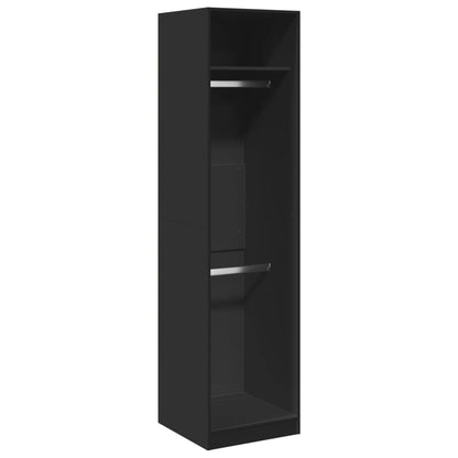 Wardrobe Black 50X50X200 Cm Engineered Wood