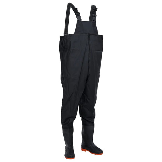 Chest Waders With Boots Black Size 45