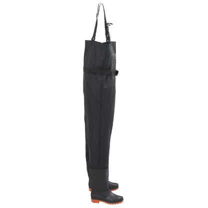 Chest Waders With Boots And Belt Black Size 41