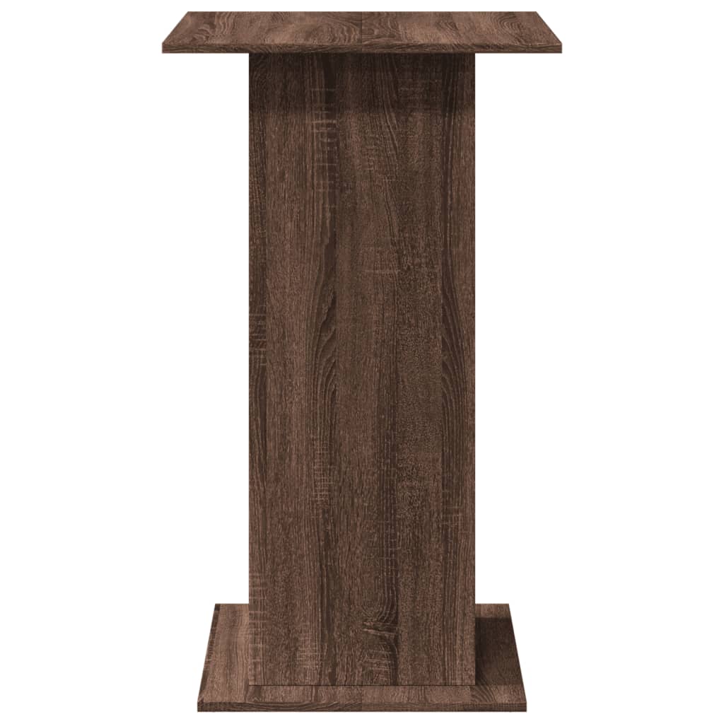 Bar Table With Storage Brown Oak 60X60X102 Cm Engineered Wood