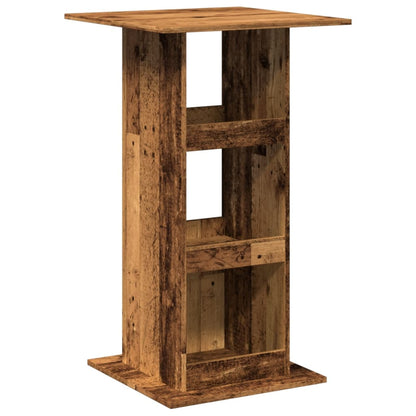 Bar Table With Storage Old Wood 60X60X102 Cm Engineered Wood