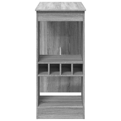 Bar Table With Racks Grey Sonoma 90X47.5X103.5 Cm Engineered Wood