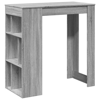 Bar Table With Racks Grey Sonoma 102X50X103.5 Cm Engineered Wood