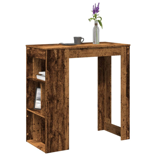 Bar Table With Racks Old Wood 102X50X103.5 Cm Engineered Wood