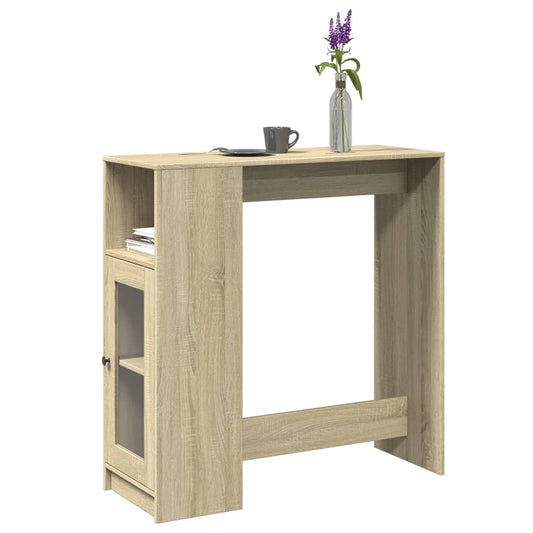 Bar Table With Racks Sonoma Oak 101X40X103.5 Cm Engineered Wood