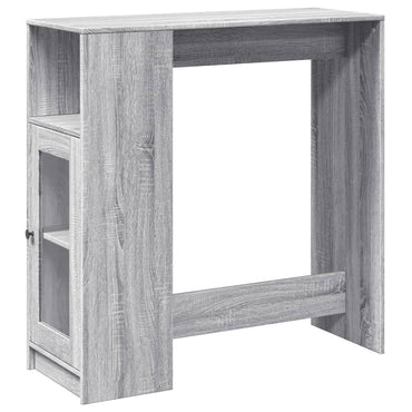 Bar Table With Racks Grey Sonoma 101X40X103.5 Cm Engineered Wood