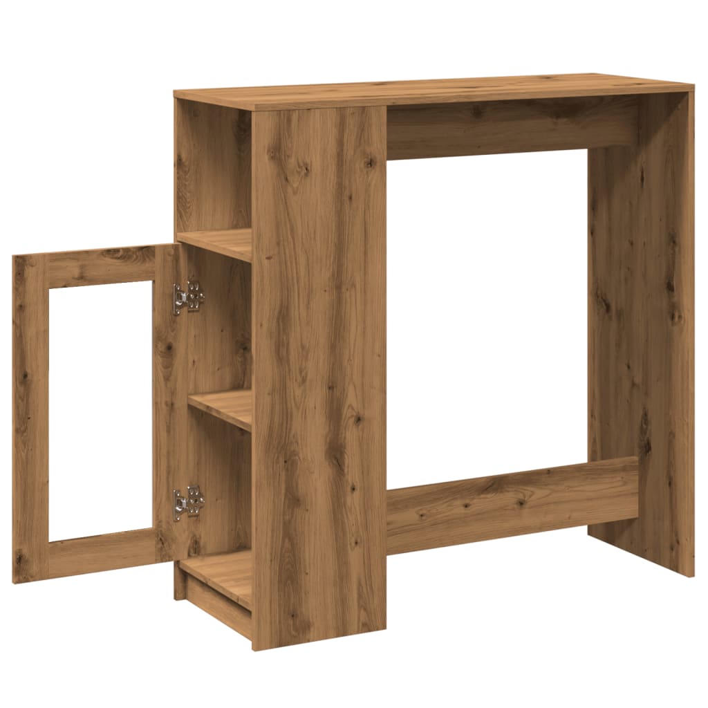 Bar Table With Racks Artisan Oak 101X40X103.5 Cm Engineered Wood