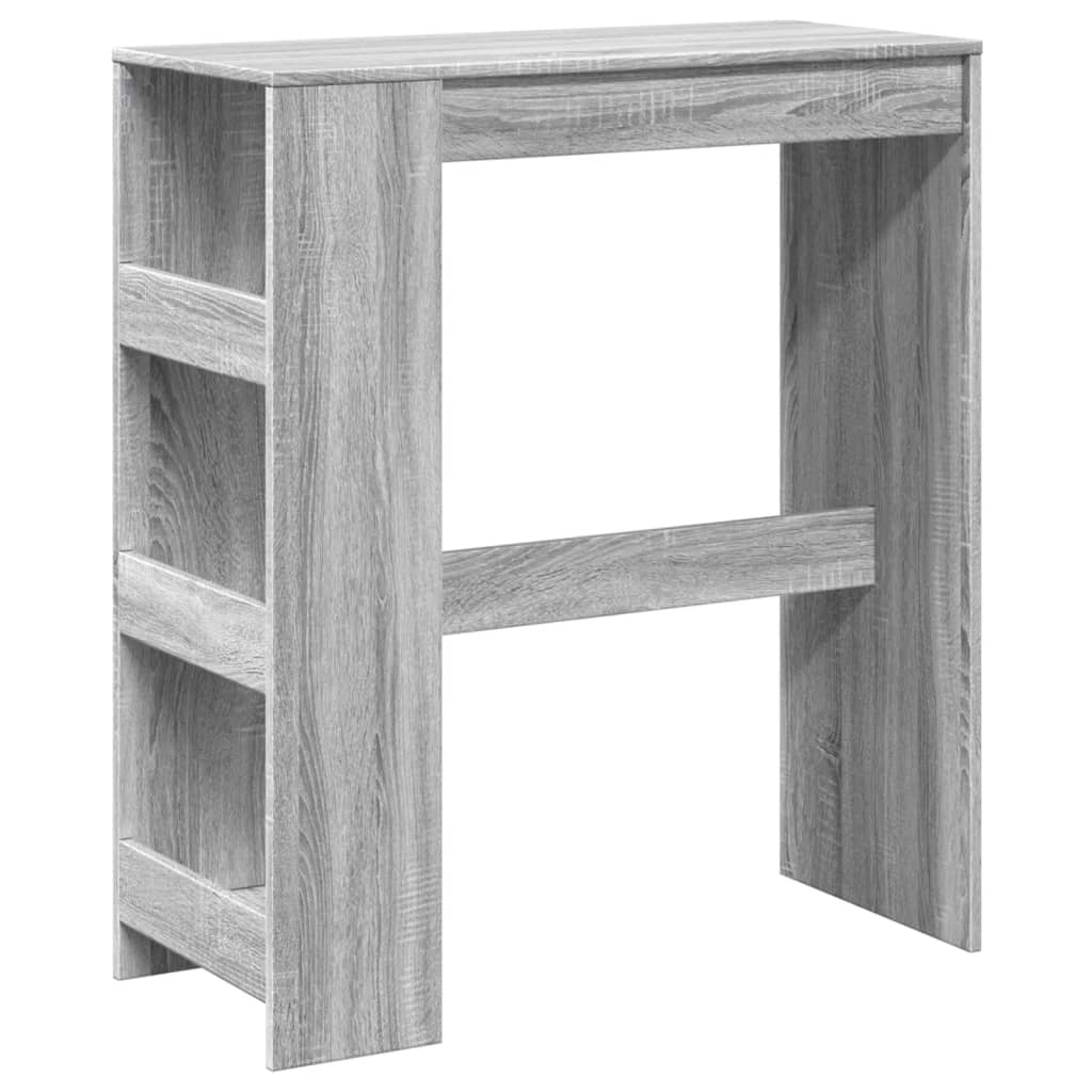 Bar Table With Racks Grey Sonoma 90X40X103.5 Cm Engineered Wood