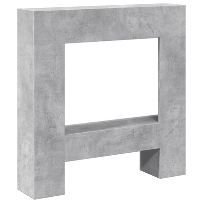 Fireplace Surround Concrete Grey 81X18X82 Cm Engineered Wood