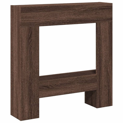 Fireplace Surround Brown Oak 81X18X82 Cm Engineered Wood