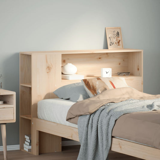 Headboard With Storage 100 Cm Solid Wood Pine