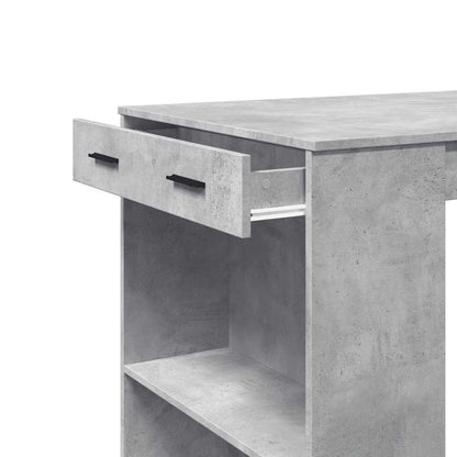 Bar Table Concrete Grey 102X70X103.5 Cm Engineered Wood