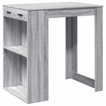 Bar Table Grey Sonoma 102X70X103.5 Cm Engineered Wood