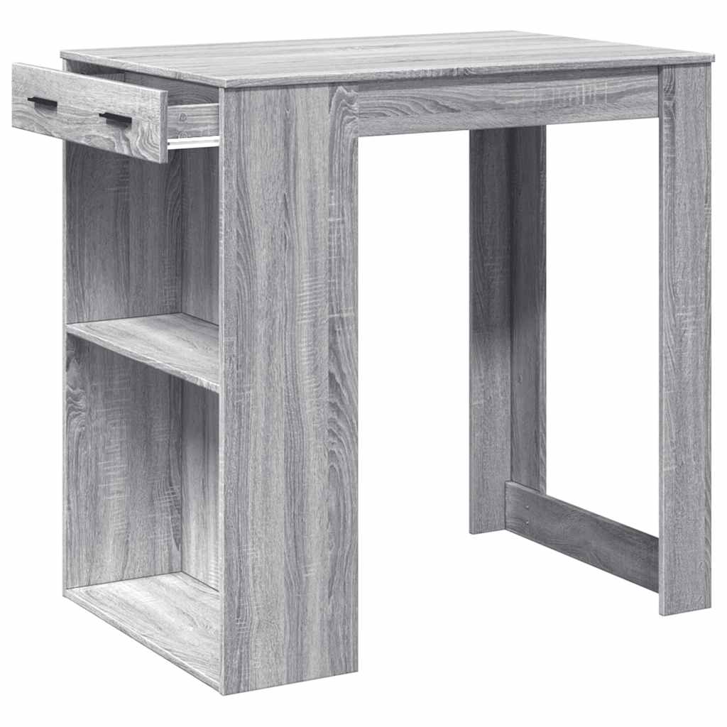 Bar Table Grey Sonoma 102X70X103.5 Cm Engineered Wood