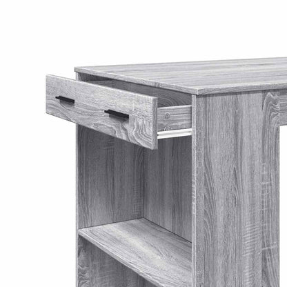 Bar Table Grey Sonoma 102X70X103.5 Cm Engineered Wood