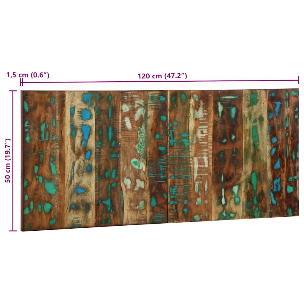 Headboard Multicolour 120 Cm Solid Wood Reclaimed