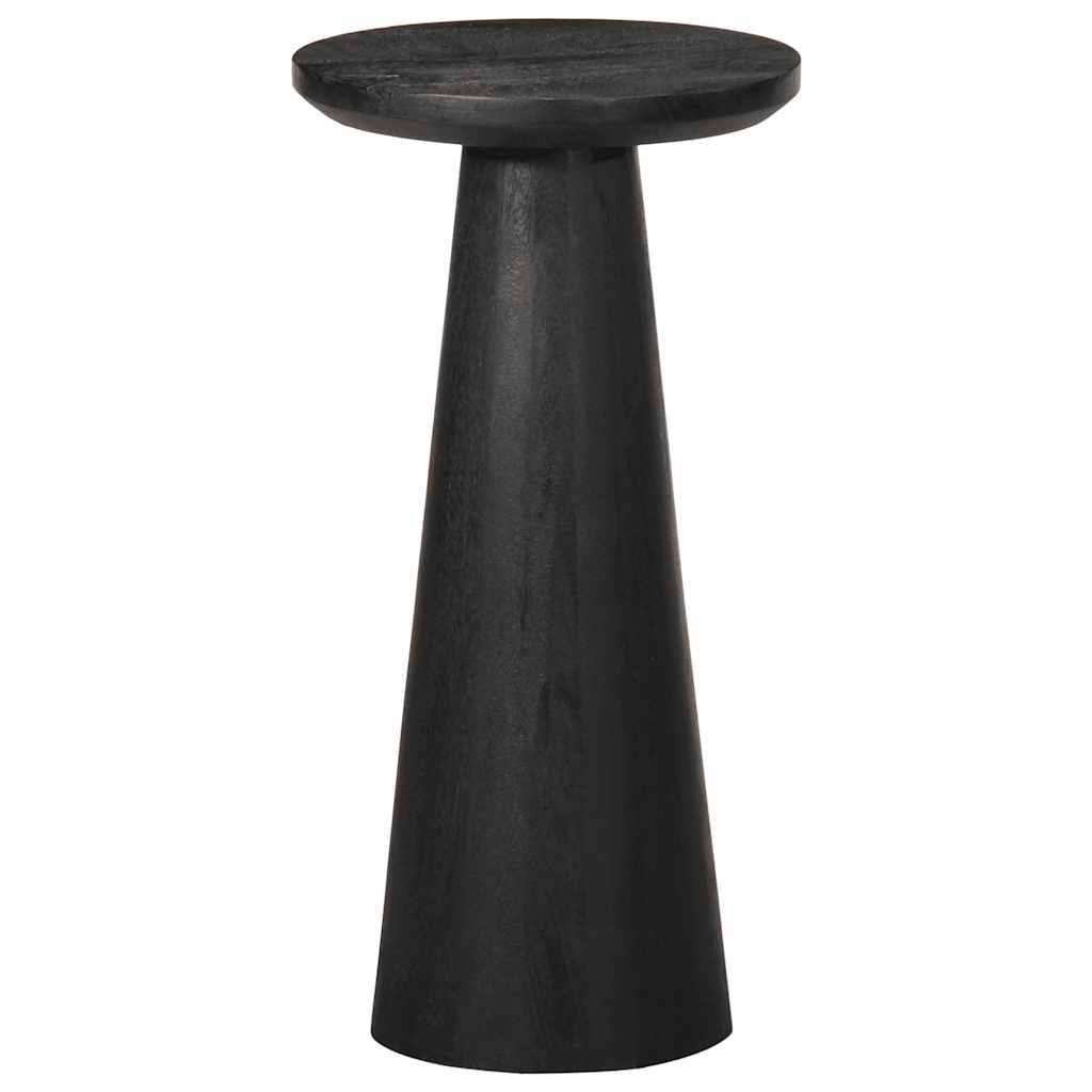 Side Table Black Ø30X60 Cm Solid Wood Mango