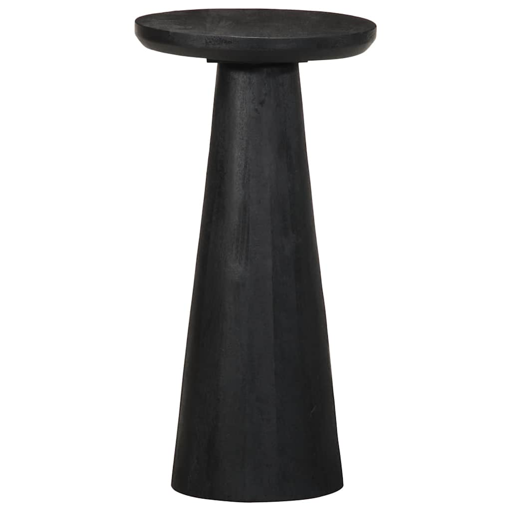 Side Table Black Ø30X60 Cm Solid Wood Mango