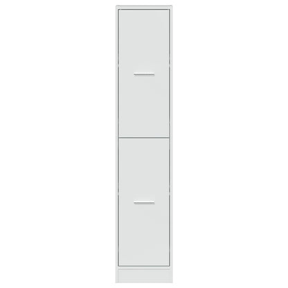 Apothecary Cabinet High Gloss White 30X41X144.5 Cm Engineered Wood