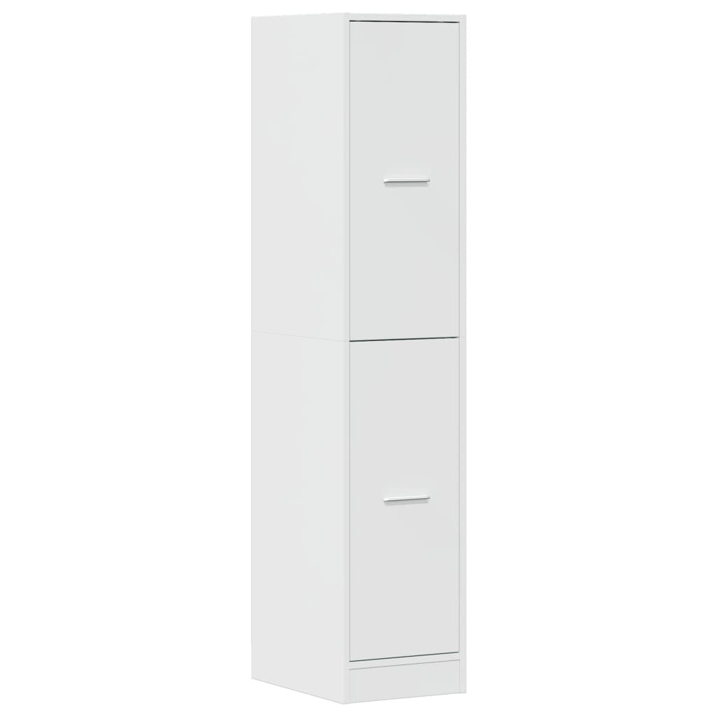 Apothecary Cabinet High Gloss White 30X41X144.5 Cm Engineered Wood