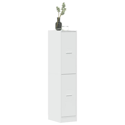 Apothecary Cabinet High Gloss White 30X41X144.5 Cm Engineered Wood