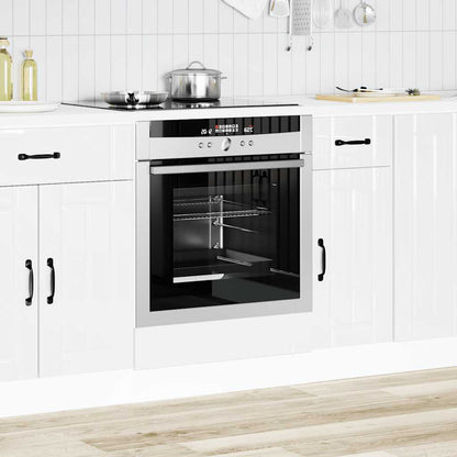 Oven Cabinet Lucca High Gloss White Engineered Wood