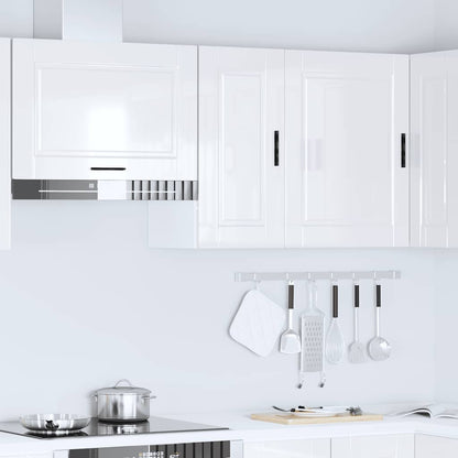 Kitchen Wall Cabinetâ Porto High Gloss White Engineered Wood