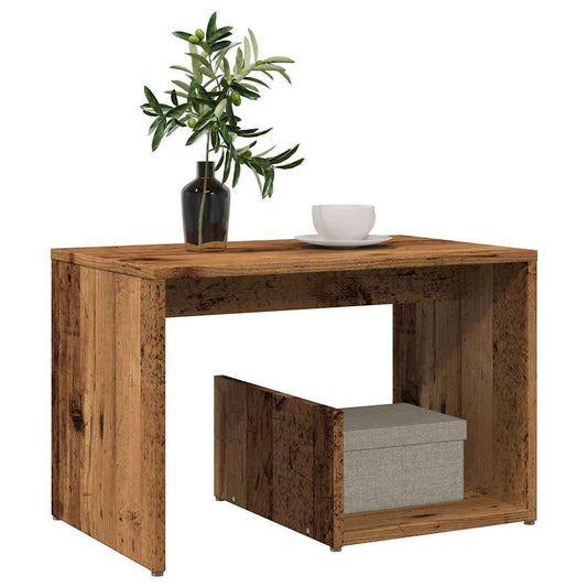 Side Table Old Wood 59X36X38 Cm Engineered Wood