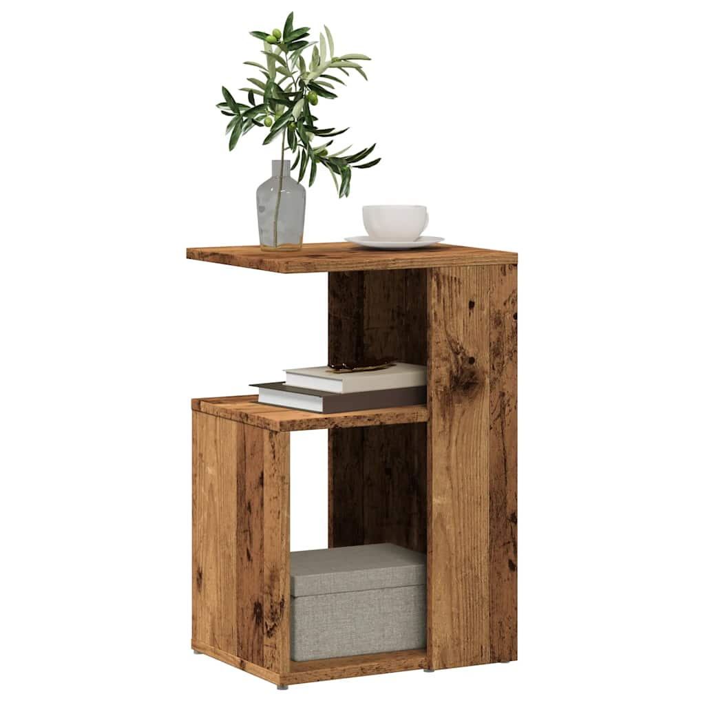 Side Table Old Wood 36X30X56 Cm Engineered Wood