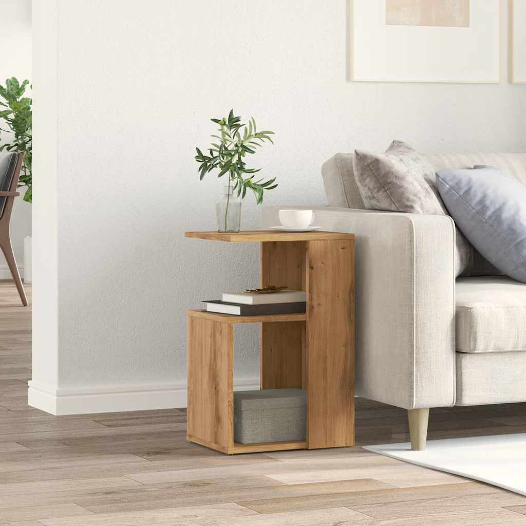 Side Table Artisan Oak 36X30X56 Cm Engineered Wood