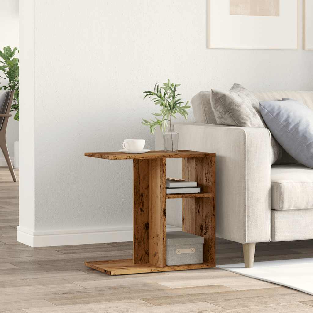 Side Table Old Wood 50X30X50 Cm Engineered Wood