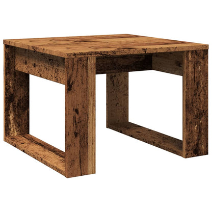 Side Table Old Wood 50X50X35 Cm Engineered Wood