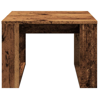 Side Table Old Wood 50X50X35 Cm Engineered Wood