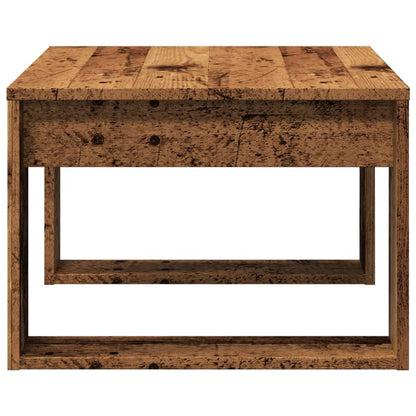 Side Table Old Wood 50X50X35 Cm Engineered Wood