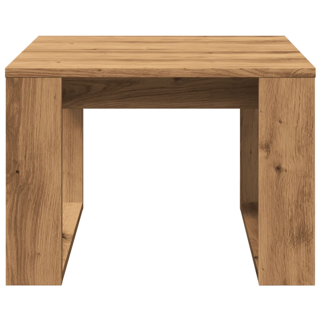 Side Table Artisan Oak 50X50X35 Cm Engineered Wood