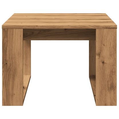 Side Table Artisan Oak 50X50X35 Cm Engineered Wood