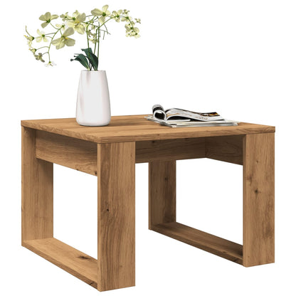 Side Table Artisan Oak 50X50X35 Cm Engineered Wood