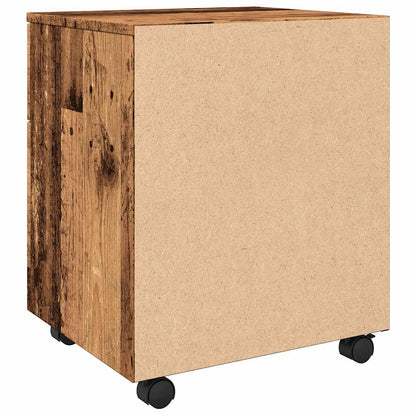 Mobile File Cabinet With Wheels Old Wood 45X38X54 Cm Engineered Wood